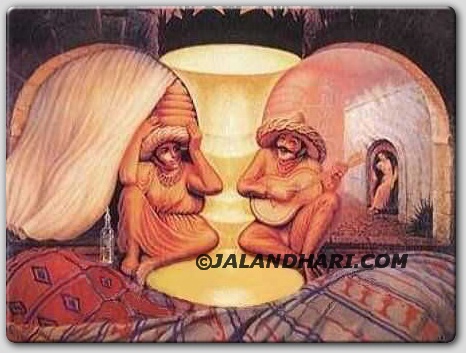 old-young couple illusion