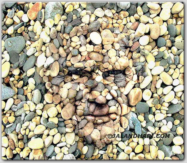 stone hidden man illusion